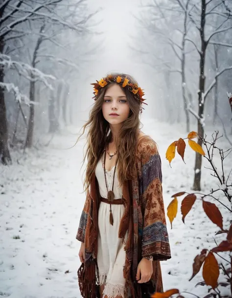 Boho,"I'm a wild child, come and love me.", Enigmatic and Pittoresque, fall Snowy, Hopeful
