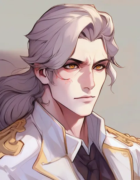 colored lineart, lineart, cel shading, anime style, best quality, masterpiece, detailed background, thick outlines, rough looking man with sideburns, dockworker, victorian, white shirt, partially unbuttoned, chest hair, muscular male, ocean, port, sailing ship, dock