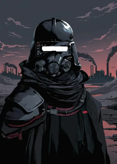 Azem the Traveler cloaked and masked, yearning to explore.
Cinematic realism, luminism, and pollution-choked industrial landscape
reflections on helmet
Emphasize eerie atmosphere, high contrast, and interplay of shadow and light. Include colorful,
MSPaint drawing, mgcliu
, comics, flat-colors, whimsical,   dithering,  gradient
pixelated, 
 <lora:SDXL_MSPaint_Portrait:0.9> <lora:tag is mgcilu:0.7>