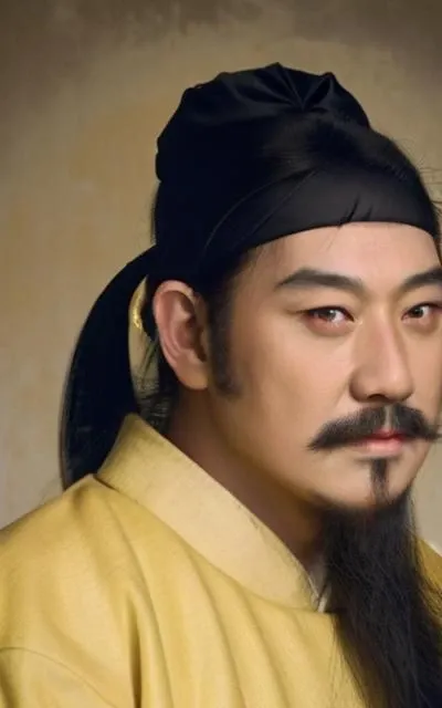 masterpiece, best quality,photorealistic,portrait of 1man, old, facial_hair,Li_shi_min,yellow round_necked_robe,black_hat_of_worn_by_royalty <lora:LiShiMin:0.8>