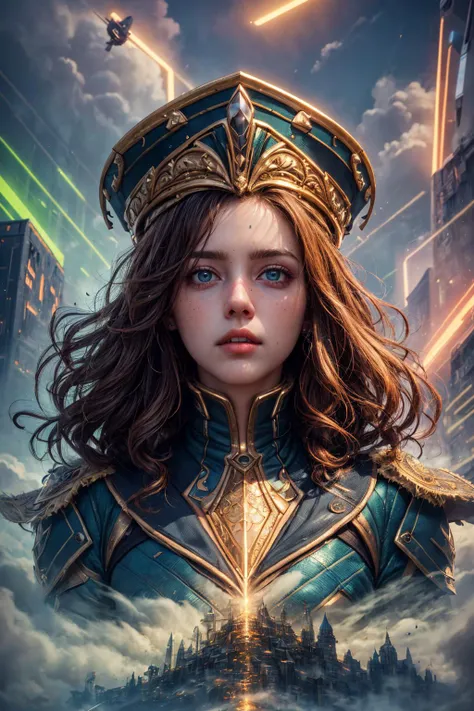 (masterpiece), (best quality:1.2), absurdres, intricate details, (highly detailed:1.2), dramatic lighting, <lora:add_detail_v5:1>
1 girl, adult (elven:0.7) woman, freckles, hazel eyes, dark brown waterfall braid,
(character focus:1.1), portrait, solo, (full body:0.6), detailed background, detailed face, (<lora:Neonpunkai-8:0.4>, Neonpunkai, neon theme:1.1), aristocratic pose, ruling class, elegant clothing, elegant hat, looking up at floating (cloud city:1.1), cloudtop sky-city, floating platforms, floating buildings, ziplines, propellers, clouds in background, wind blowing, cinematic atmosphere,
<lora:Volumetric Lighting_20230531200634:-0.5>,