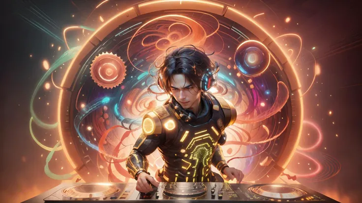 (8k, RAW photo, best quality, masterpiece:1.2),(realistic, photo-realistic),
Front view,1boy,30yo,muscle,bodybuild,(headphones:1.5),leather jacketblack hairs,Wavy hair,style-swirlmagic,rainbow-candy,
<lora:DJ:0.5>,DJ,dynamic pose,passionate,passionate,passion,closed eyes,psychedelic,dynamic pose,instrument,frenzied,passionate,energetic,thrilling,explosive,rousing,
<lora:liuli:0.8>,chromatic dispersion,glowing colors,transparent_plastic,
<lora:GoodHands-vanilla:1>,<lora:muscle_slider_v1:1>,<lora:neonlight_V1_loha_upload:0.3>,<lora:Neonpunkai-8:0.5>,Neonpunkai,