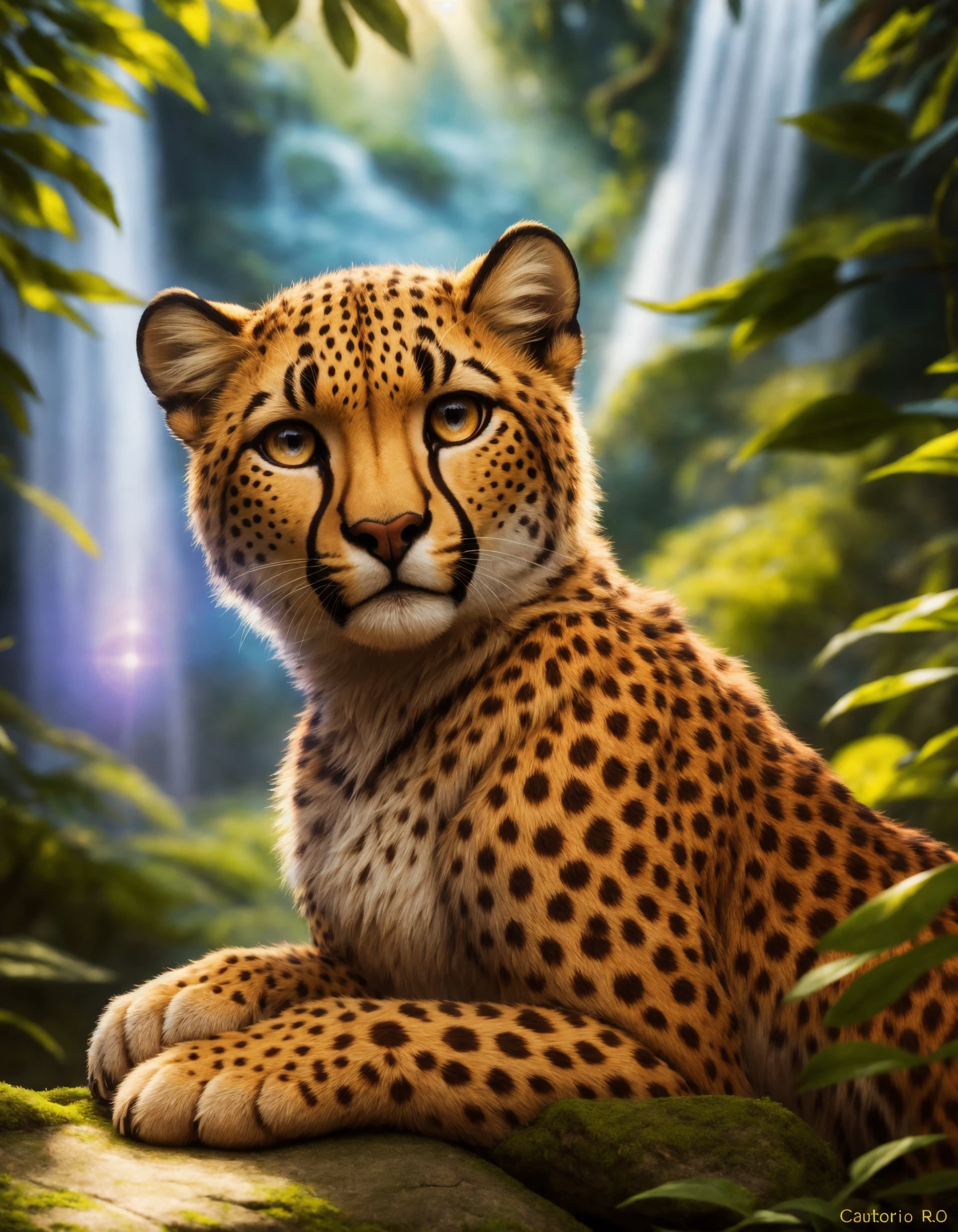 ethereal fantasy concept art of (a cute cheetah), epic overgrown temple ruin, epic scene, lush plants,dynamic camera, backlight, (close up:1.3), high quality photography, 3 point lighting, flash with softbox, 4k, Canon EOS R3, hdr, smooth, sharp focus, high resolution, award winning photo, 80mm, f2.8, bokeh
BREAK
(masterpiece, best quality, ultra realistic, 4k, 2k, (intricate, high detail:1.2), film photography, soft focus,
RAW photo, photorealistic, analog style, subsurface scattering, photorealism, absurd res), high quality photography, 3 point lighting, flash with softbox, 4k, Canon EOS R3, hdr, smooth, sharp focus, high resolution, award winning photo, 80mm, f2.8, bokeh . magnificent, celestial, ethereal, painterly, epic, majestic, magical, fantasy art, cover art, dreamy