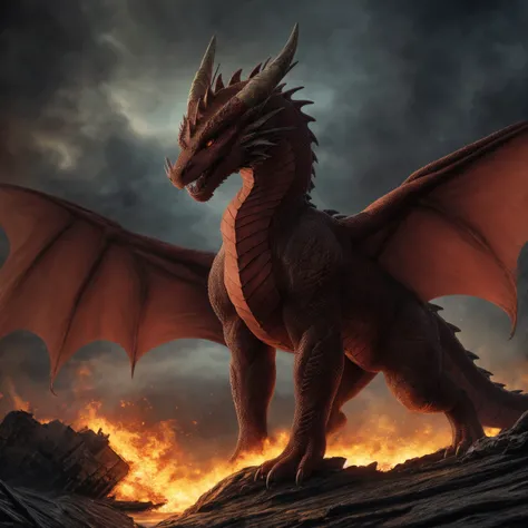 ((detailed red feral dragon )),medium breast ,wearing (skimpy) runes armor, ragnark, destroyed city after nuclear blast flodded with ((black water:1.2)), post apocalyptic, warzone, fire , smoke, angry, paws
BREAK
(masterpiece, best quality, ultra realistic, 4k, 2k, (intricate, high detail:1.2), film photography, soft focus,
RAW photo, photorealistic, analog style, subsurface scattering, photorealism, absurd res)