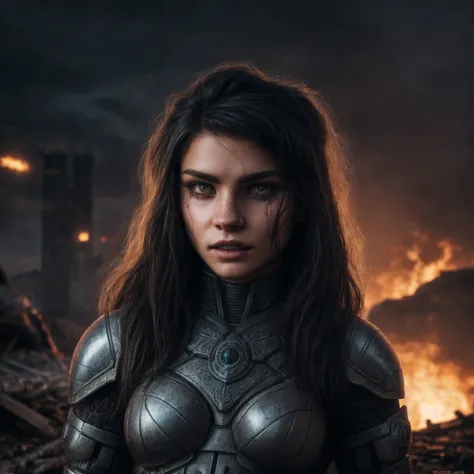 ((detailed cyborg female )), wearing runes armor, ragnark, destroyed city after nuclear blast flodded with ((black water:1.2)), post apocalyptic, warzone, fire , smoke
BREAK
(masterpiece, best quality, ultra realistic, 4k, 2k, (intricate, high detail:1.2), film photography, soft focus,
RAW photo, photorealistic, analog style, subsurface scattering, photorealism, absurd res), high quality photography, 3 point lighting, flash with softbox, 4k, Canon EOS R3, hdr, smooth, sharp focus, high resolution, award winning photo, 80mm, f2.8, bokeh