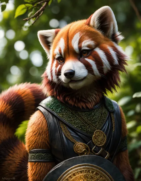 (a anthro  red panda_adventurer), (detailed leather outfit),holding sword ,searching for treasure, epic overgrown temple ruin, epic scene, lush plants,dynamic camera, backlight, (close up:1.3), high quality photography, 3 point lighting, flash with softbox, 4k, Canon EOS R3, hdr, smooth, sharp focus, high resolution, award winning photo, 80mm, f2.8, bokeh
BREAK
(masterpiece, best quality, ultra realistic, 4k, 2k, (intricate, high detail:1.2), film photography, soft focus,
RAW photo, photorealistic, analog style, subsurface scattering, photorealism, absurd res), high quality photography, 3 point lighting, flash with softbox, 4k, Canon EOS R3, hdr, smooth, sharp focus, high resolution, award winning photo, 80mm, f2.8, bokeh