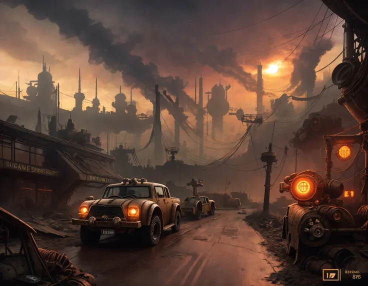 line art drawing destroyed gate, (epic post apocalyptic destroyes city overgrown ruins), detailed background, red eyes, close-up, amazing fine detail, RAW photo, Nikon D850 film stock photograph Kodak Portra 400 camera f1.6 lens, rich colors, lifelike texture, dramatic lighting, unreal engine, trending on ArtStation, cinestill 800 tungsten, ((new dawn on horizon)), (aurora borealis), ((dieselpunk:1.3)), ((dieselpunk car)),, high quality photography, 3 point lighting, flash with softbox, 4k, Canon EOS R3, hdr, smooth, sharp focus, high resolution, award winning photo, 80mm, f2.8, bokeh . professional, sleek, modern, minimalist, graphic, line art, vector graphics