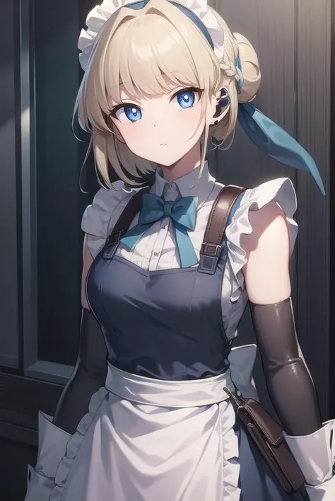 tokiasuma, <lora:tokitest:1>, toki, blonde hair, blue eyes, hair bun, short hair,
BREAK apron, belt pouch, black dress, black gloves, blue bow, bow, dress, elbow gloves, fingerless gloves, gloves, halo, long sleeves, maid, maid apron, maid headdress, pouch,,
BREAK looking at viewer,
BREAK city,
BREAK <lyco:GoodHands-beta2:1>, (masterpiece:1.2), best quality, high resolution, unity 8k wallpaper, (illustration:0.8), (beautiful detailed eyes:1.6), extremely detailed face, perfect lighting, extremely detailed CG, (perfect hands, perfect anatomy),