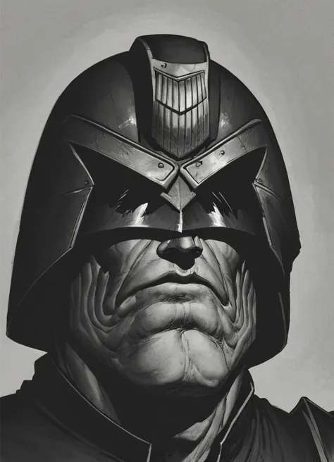 pencil drawing, man,jdgdrddcom, helmet, uniform, boots, grim expression, dark room, dark, hard shadows, monochrome, hard light, portrait,
<lora:Judge_Dredd_Comic_Style_Pony_SDXL:0.8> <lora:Dark_Novel:0.8>, score_9, score_8_up, score_7_up,