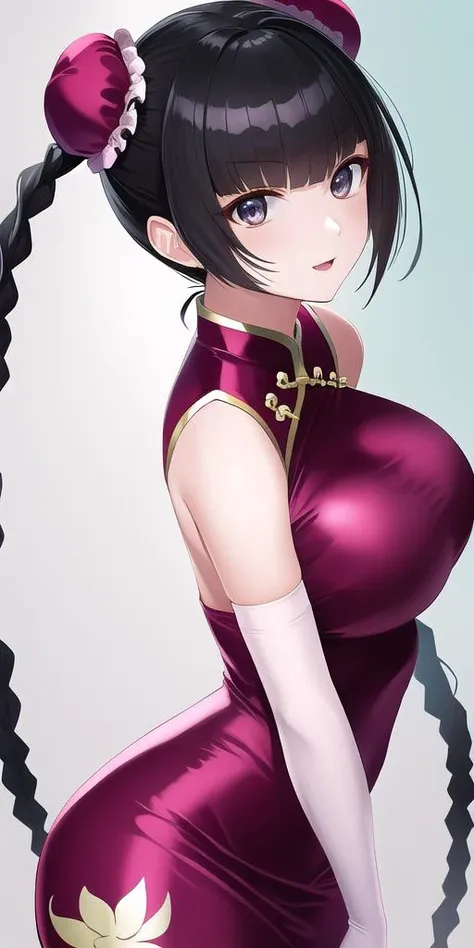 <lora:G00WangLiuMei:0.55>, G00WangLiuMei, masterpiece, best quality, detailed face, detailed eyes, highres, large_breasts, twin_braids, twintails, WLMOutfit