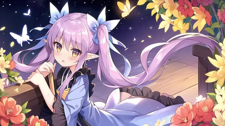 masterpiece, best quality, ultra detail,(1girl),water,butterfly,2_kyoka