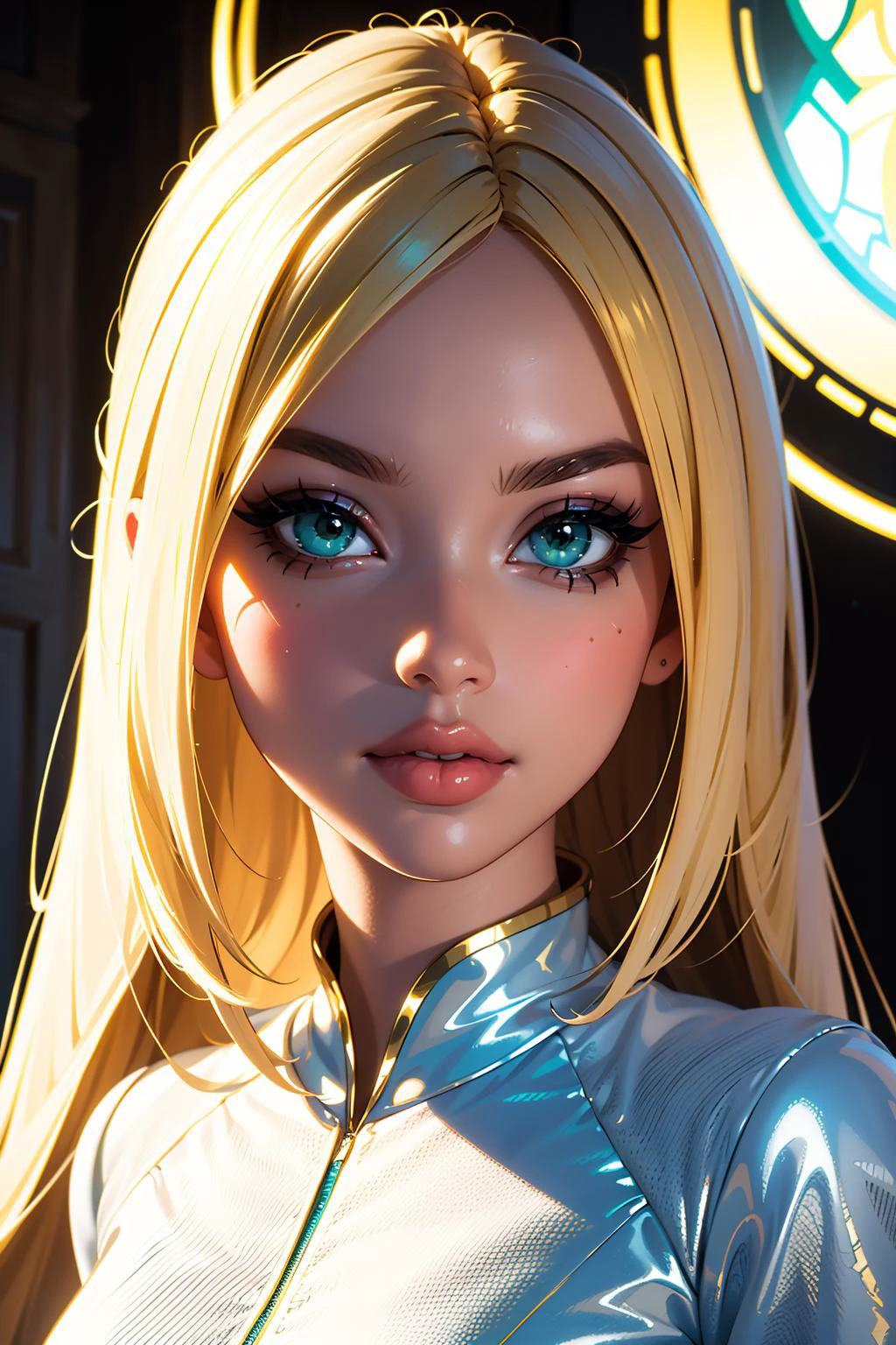 ((best quality)), ((masterpiece)), (intricate details, hyperdetailed:1.15), 35mm, bokeh, (perfect face, highest detailed face), (action shot), fashion photography of Lusamine, very long hair, blonde hair, green eyes, <lora:lusamine_pokemon:1>, <lora:bratz3-01:0.5>, lips, large breasts, beautiful, makeup, mascara, lip gloss, perfect eyes, long eyelashes, long hair, looking at viewer, (holding a pokeball), 8k, shiny, glow, (bloom), beautiful girl, photoshoot, inside, ultra modern interior, futuristic scenery, white minimalist room, white furniture