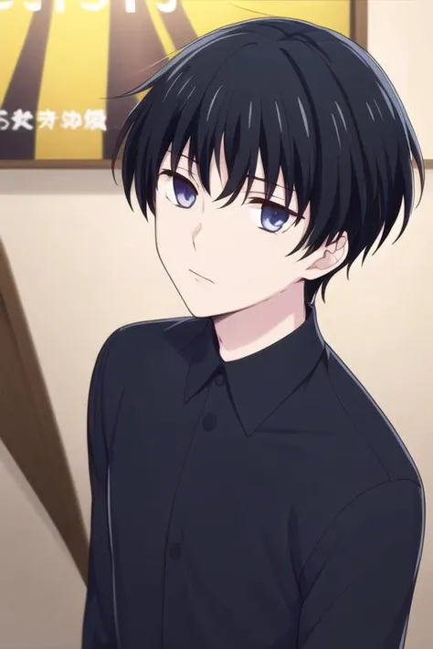 masterpiece, best quality, high quality, 1boy, solo, male focus, looking at viewer, upper body, <lora:hanajima_megumi:0.84>, hanajima_megumi,