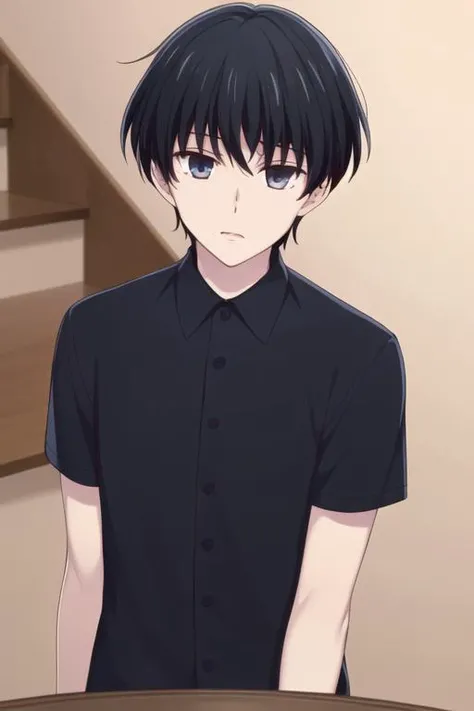 masterpiece, best quality, high quality, 1boy, solo, male focus, looking at viewer, upper body, <lora:hanajima_megumi:0.76>, hanajima_megumi, <lora:animemix_v3_offset:0.65>