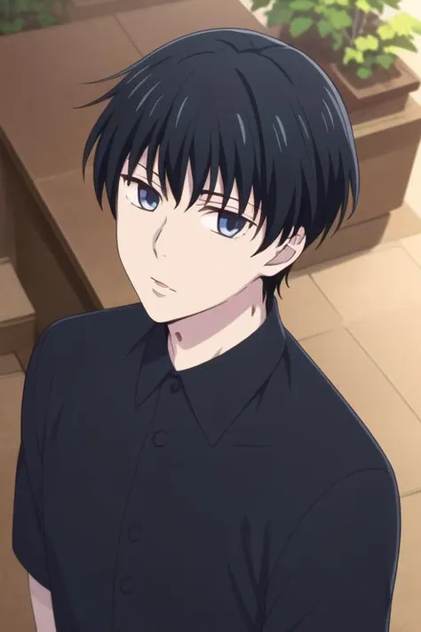 masterpiece, best quality, high quality, 1boy, solo, male focus, looking at viewer, upper body, <lora:hanajima_megumi:0.78>, hanajima_megumi, <lora:animemix_v3_offset:0.50>