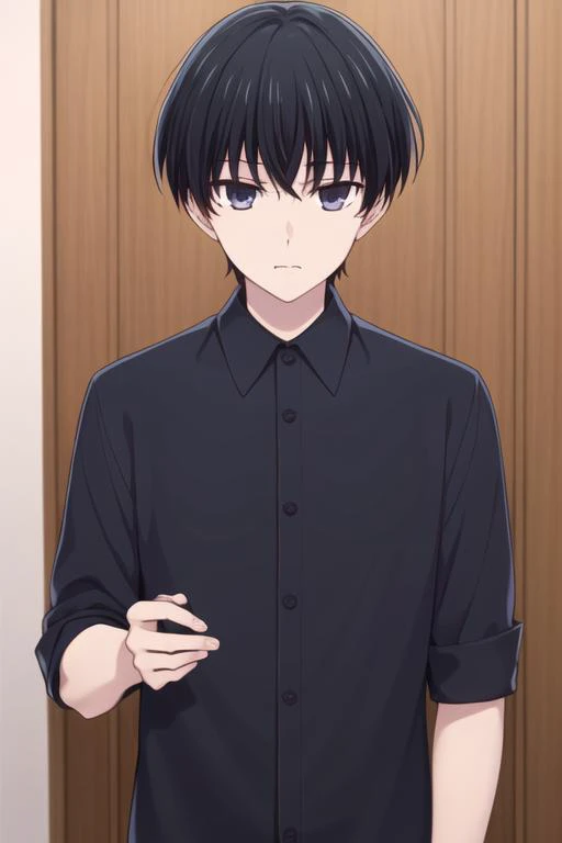 masterpiece, best quality, high quality, 1boy, solo, male focus, looking at viewer, upper body, <lora:hanajima_megumi:0.82>, hanajima_megumi, <lora:animemix_v3_offset:0.55>