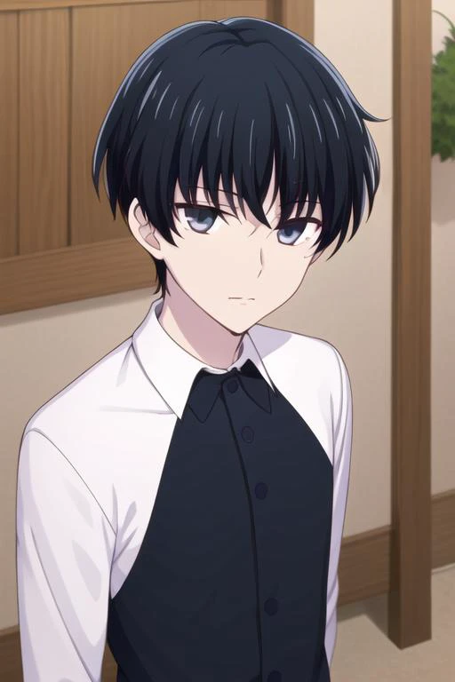 masterpiece, best quality, high quality, 1boy, solo, male focus, looking at viewer, upper body, <lora:hanajima_megumi:0.84>, hanajima_megumi,
