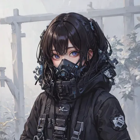 (masterpiece, sidelighting, finely detailed beautiful eyes: 1.2), 1girl, bangs, long sleeves, looking at viewer, upper body, techmask, techwear jacket, with buckle and tape, <lora:techpunkMaskWearable_techpunkmaskV02:0.5>, <lora:urbanSamuraiClothing_urbansamuraiV03:0.5>, Masterpiece, best quality, <lora:Moxin_10:0.1> <lora:aMechaMusumeA_arc:0.2> <lora:akiryosMai_v15:0.2> <lora:fashionGirl_v50:0.2>