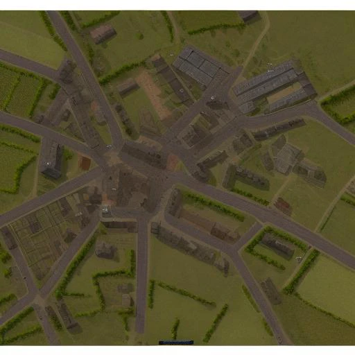 (top_down), (top down view map), battle_map of large town, buildings,