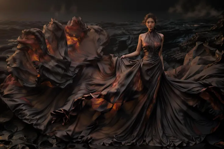 (8k, RAW photo, best quality,masterpiece:1.2),(realistic, photo-realistic:1.37),
1girl,long legs, full body,lava dress,simple background,ocean,
 <lora:lavadress2:1> <lora:dressart_SDLife_Chiasedamme_v1.0:0.6>  <lora:add_detail:0.3> <lora:more_details:0.3>