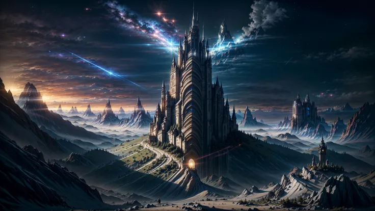 psychopathic masterpiece, architectural existential crisis, voltaic rift, radiant, exuding power, galactic, by greg rutkowski and WLOP and Jessica Rossier and Evgeny Lushpin and Alejandro Burdisio and Andreas Rocha, photograph, intricate, sharp focus, vivid color, (extremely detailed 8k wallpaper)