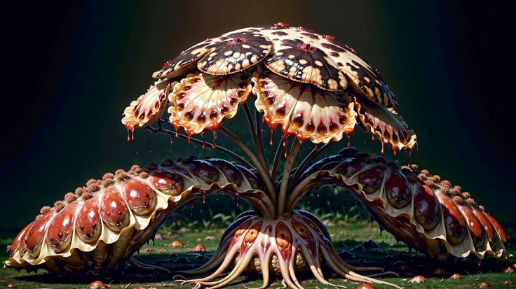 Plant, big plant, flower, organic plant, flesh plant, evil plant, rotten plant