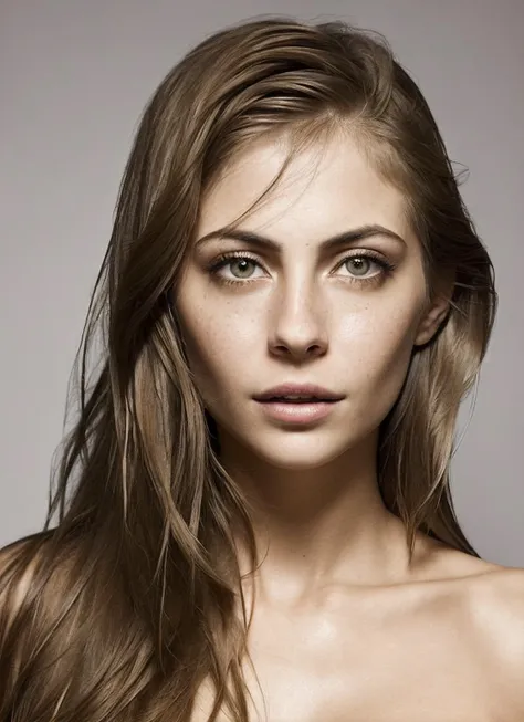 Wuchtige Frau (Eva Mendes) mit langen Haaren und schwarzem BH-Top, portrait of a beautiful model, Atemberaubende NahaufnahmeHeadshot, sultry expression, soft portrait shot 8 k, gebräuntes schönheitsporträt, Detailed beauty portrait, 7 0 mm Hochformat, Cinematic Headshot Portrait, Tight Face Shot Portrait, closeup headshot portrait, 60mm Hochformat, Close-up face female portrait, Beauty Portrait, beautiful full breasts, Seductive, voluptuous look, Frau will Sex, Begierde