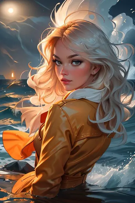 DEN_natasja,
(portrait of a lighthouse keeper (walking on the rocks:1.2) on a dark (stormy night:1.2) wearing a yellow raincoat in the wind, (waves crashing:1.2) into the rocks, (storm:1.2), (wind swept:1.2), (gale:1.1), (tsunami:1.1), lighthouse, (night time:1.2), (wet rocks, rocks, rocky:1.2), (splashing waves:1.2), waves, (ocean spray:1.2), (lighthouse:1.1):1.2),
bokeh, f1.4, 40mm, photorealistic, raw, 8k, textured skin, skin pores, intricate details  <lora:epi_noiseoffset2:1>, epiCRealism