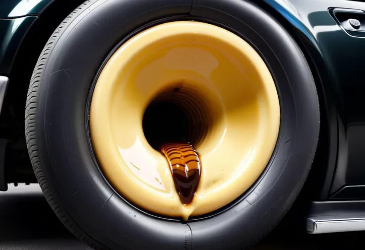 Masterpiece, best quality, high resolution, realistic, WrongHole, honey, car