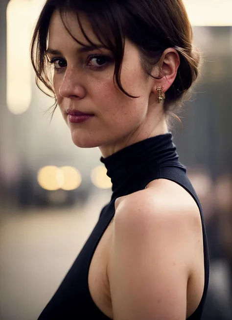 A stunning intricate full color portrait of (sks woman:1),wearing a black turtleneck, epic character composition, by ilya kuvshinov, alessio albi, nina masic, sharp focus, natural lighting, subsurface scattering, f2, 35mm, film grain, <lora:locon_melanie_v1_from_v1_64_32:1.4>