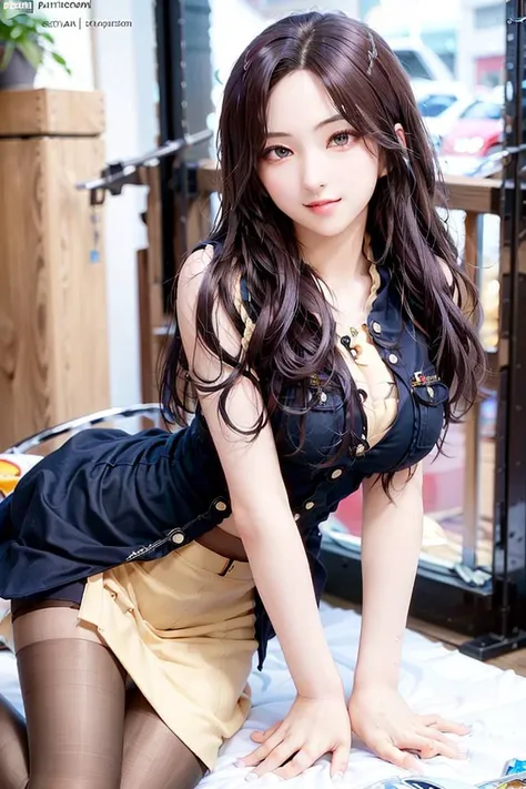 Nikon RAW photo,8 k,Fujifilm XT3,masterpiece, best quality, realistic, photorealistic,ultra detailed,1girl,solo,
(stewardess uniform,  cleavage:1.2), pantyhose, smile, sexy, erotic,seductive, mature female, short hair, (large breasts:1.2), skindentation, tall ,narrow waist, thighs, wide hips,eyeliner, eyelashes, perfect face, detailed eyes, facial lighting, indoor stadium, audience, crowd, looking at viewer(masterpiece, high quality:1.2),(stewardess uniform, panty, bottomless, cleavage:1.2), pantyhose
<lora:WJSN__Eunseo:1> ,