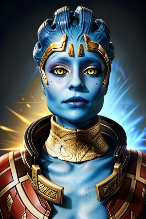 (masterpiece, best quality:1.3)
SamaraME, 1girl, solo, (blue skin:1.29), yellow eyes, alien, Hyper realistic face, beautiful eyes, fantasy art, in the style of Artgerm, illustration, epic, fantasy, intricate, hyper detailed, artstation
<lora:add_detail:0.7> <lora:epi_noiseoffset2:1> <lora:SamaraME:0.8>
