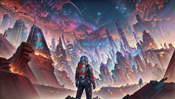 (best quality:1.4),(masterpiece:1.4),(ultra high res, raw photo:1.4),(hdr, hyperdetailed:1.2),man space traveler stranded,big city,cyberpunk,1starfield style,<lora:1starfieldV2:0.7>,<lora:detail_slider_v4:4>,