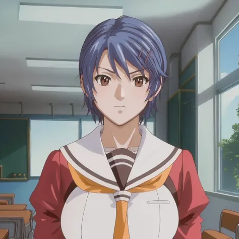 morikawa_yuki, school uniform, classroom <lora:morikawa_yuki_v1:0.8>, masterpiece, best quality