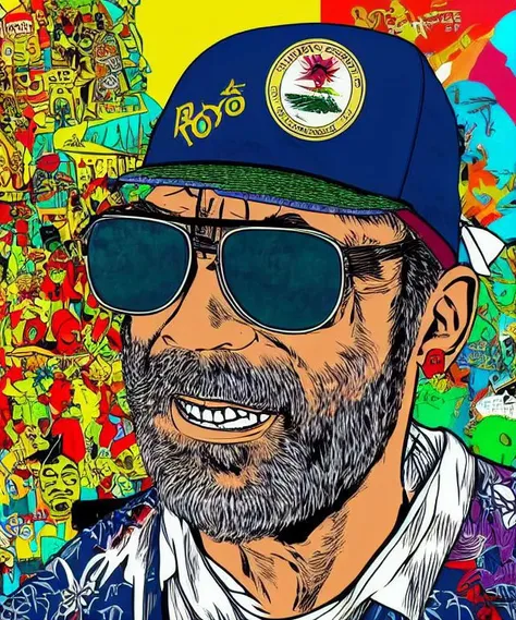 a portrait of  gonzo/people/hiphop  ,  roypop style