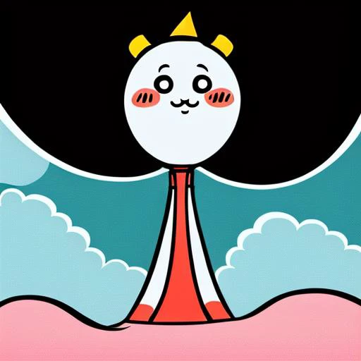 <lyco:tkw15:1>,close shot tkw , 2d illustration,taro okamoto style,Tower of the Sun,surreal,