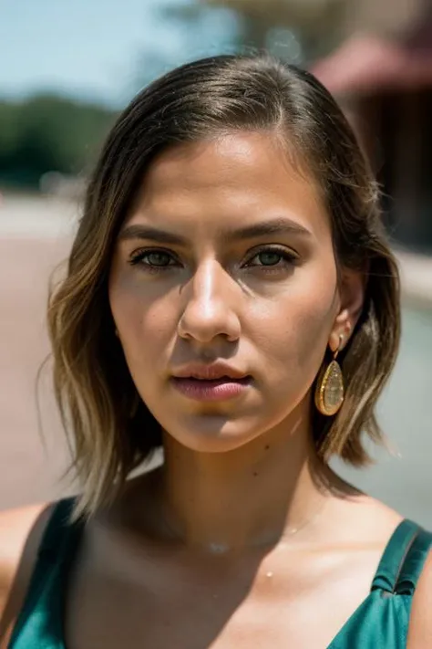 Realistic photo of a beautiful sc4rl3ttj-v2 woman, 1girl, solo, blonde hair, jewelry, green eyes, earrings, lips, looking to the side, looking away, portrait, realistic, soft lighting, professional Photography, Photorealistic, detailed, RAW, analog, sharp focus, 8k, HD, DSLR, high quality, Fujifilm XT3, film grain, award winning, masterpiece<lora:sc4rl3ttj-v2:1.0>