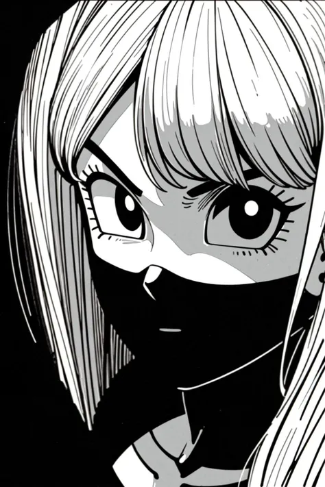 emangaz, dbz, 1girl, ((monochrome)), grayscale, 8k, ((masterpiece)), HDR, professional <lora:emangaz2:0.5>