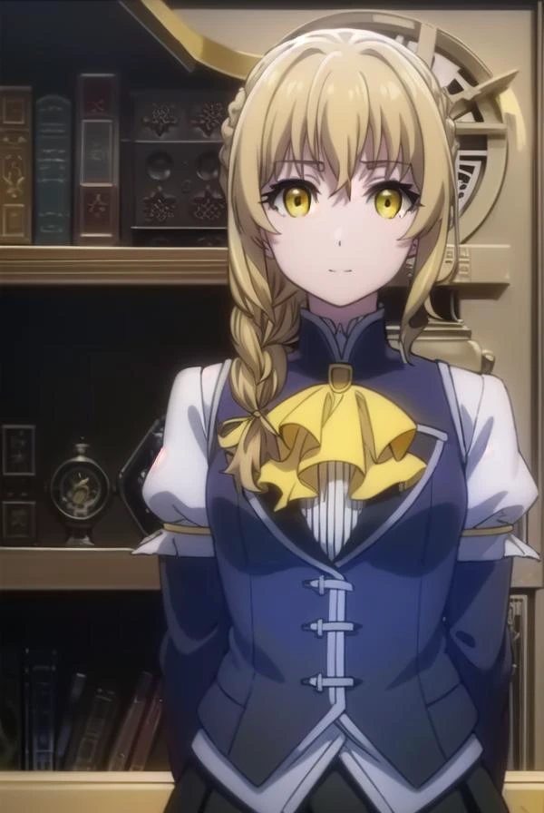 guildgirl, <lora:guildgirl-lora-nochekaiser:1>,
guild girl, long hair, blonde hair, (yellow eyes:1.5), braid, single braid, smile,
BREAK skirt, shirt, long sleeves, white shirt, pantyhose, black skirt, vest, long skirt, yellow ribbon, ascot, yellow ascot,
BREAK looking at viewer, upper body, full body, (cowboy shot:1.5),
BREAK outdoors, city,
BREAK <lora:GoodHands-vanilla:1>, (masterpiece:1.2), best quality, high resolution, unity 8k wallpaper, (illustration:0.8), (beautiful detailed eyes:1.6), extremely detailed face, perfect lighting, extremely detailed CG, (perfect hands, perfect anatomy),