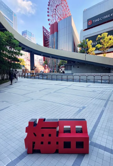 masterpiece, best quality, very aesthetic, absurdres,
Monument, UmedaIsu, scenery, Osaka, Japan, scenery, outdoors, tree, building, sky, lamppost, day, cloud, blue sky, fence, city, real world location, cityscape, realistic, photo background
<lora:osaka_umedaisu_SDXL_V1:1>