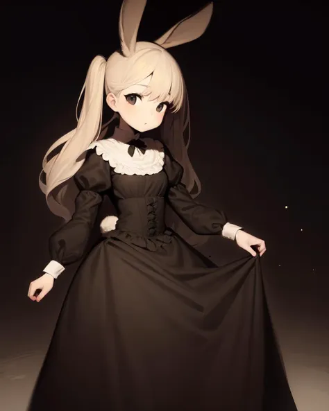 <lyco:shirokujira-NAI-LyCORIS:1>
a girl in a black Victorian dress, rabbit_ears