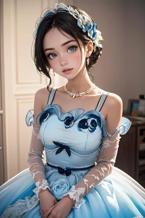 (masterpiece, best quality), 1girl, beautiful face, <lora:lo dress_v3.3:1> lo dress, blue dress,