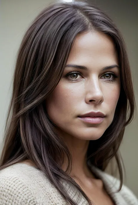 beautiful woman (EPRh0n4M1tr4:.99),(masterpierce, photorealistic, best quality, 8k, dslr, absurdres,award winning photo, extremely detailed, amazing, fine detail, extremely detailed eyes and face),Closeup portrait of a classy woman, looking at viewer, wearing Mohair Cardigan, in Zibo , standing,