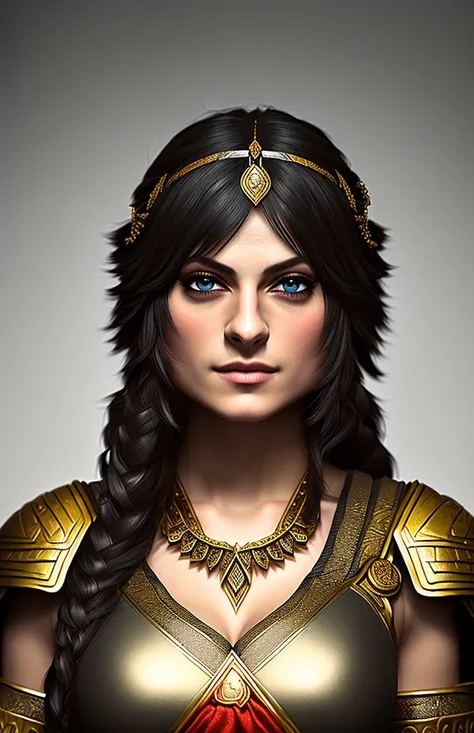 photograph of (((Mila))) tk_char warrior, highly detailed, award winning image, 16k