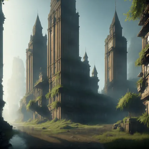 drawing of large city British small forest clouldy at afternoon ,(((tk-env))) style, with people walking around, fine details, award winning image, highly detailed, 16k, cinematic perspective, video game environment concept art style <lora:SPYBGTK-E-Enh:0.35>