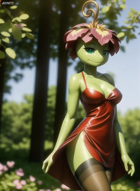 (by  photonoko:0.5) (by Arthur Lismer:0.6), (by chunie:0.4) by avante92,
BREAK
(anime:1.2)
solo, female, breasts, (pantyhose, dress:1.2),  (palmon:0.7), flora fauna, plant, (green skin:1.2),
detailed background, cinematic lighting, (artistic, tastefull:1.2),
8k hd, photo, <lora:add_detail:0.5>, depth of field,  <lora:Palmon_pm_v1:0.7>