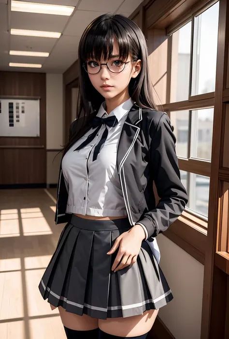 realiStic woman, (aegyo Sal: 1), 18 yearS old girl, (chaqueta gris, cinta, Short folded miniSkirt, StockingS, private School uniform: 1.2), high School claSSroom, beautiful detail in the eyeS, (eye Size: 3 /4) Luz en la cara, ((full Shot photo)), eSpecially Strong back Side light, (upper eyeS, Smiling Smile: 1.2), Shiny Skin, (((pelo negro, pelo bob: 1.2))), ( beautiful thighS), ulzzang-6500-v1.1: 0.2, baShful, (flaSh: 1.2), NSFW, ((Seductive poSture: 1.2, attractiveneSS: 1.2)), (inactivo), (Sitting at a deSk in the claSSroom: 1.2)), ((buena anatomia: 1.2)), ((bright and refreShing claSSroom, fondo borroso: 1.2)), cara perfecta, cute and Symmetrical face, (High angle shot: 1.2)S.,((RAW photoS, Superior quality, maSterpieceS), High Definition RAW color photoS profeSSional cloSe-up photoS, (realiStic, photorealiSm: 1.37), (higheSt quality), (beSt ShadowS), (beSt illuStrationS), ((erotic, Sexy, ultra-high -reSolution, HD Unified CG WallpaperS, PhySical repreSentation, movie lighting), Canon EOS R50 camera 50mm lenS ((((pussy))))