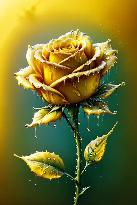 ral-melting,<lora:ral-melting:0.85>,<lora:xl_more_art-full_v1:0.5>,
A yellow rose made of transparent glass,
by Kim Soo-ja,Realistic,Glass-flowered Dewdrops,Transparent Glass-flowered,Realistically Expressing Flowers,Sparkling Sunshine,One Flower symbolizes breathtaking beauty,Centered in Perfect Composition,Complex Details Showing Unique and Enchanting Elements,Very Detailed Digital Painting,Golden Ratio,Dramatic Lighting,Very Realistic,