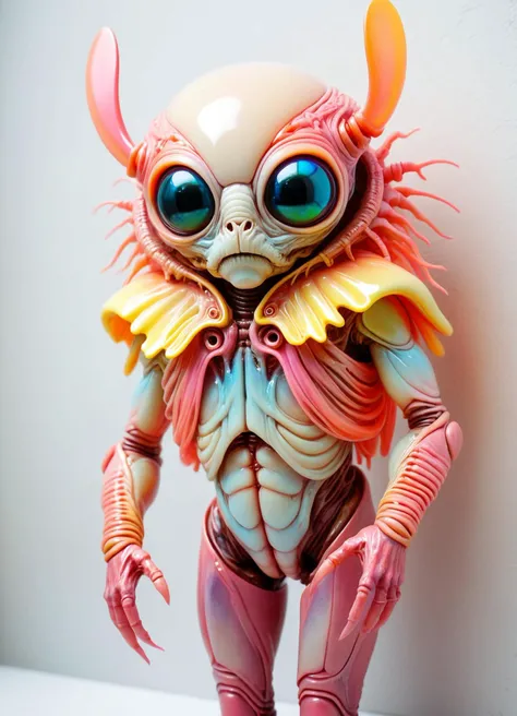 Ombre color scheme of neon pink, neon blue, neon yellow, neon green, neon orange, cinematic photo big eyed alien, (Furry Appendages :1.1) (cicada:1.1) naoto hattori, jeremy lipking, neon glitch, subsurface scattering, Photorealistic, Hyperrealistic, analog style, realistic, film photography, soft lighting, heavy shadow, 35mm photograph, film, professional, 4k, highly detailed <lora:GigerRainbowXL:0.49> g1h3r, <lora:ral-melting-sdxl:0.28> ral-melting<lora:envyStarlight_v10:0.8> <lora:fx-monsters-XL:0.36>
