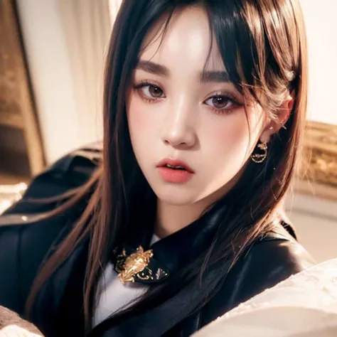 ((masterpiece)), best quality, extremely detailed face, ultra high res, (photorealistic:1.4), Amazing, finely detail, huge filesize, correct exposure, 1girl, svelte body, 162cm height, (intricate details), SOLO, looking at viewer, perfect lighting, realistic, lips, blush, shiny skin, fair skin,extremely detailed face, beautiful detailed eyes, (detail skin:1.2), makeup, depth of view, ((school uniform, overcoat,black stocking,leather shoes,)),full body, standing,